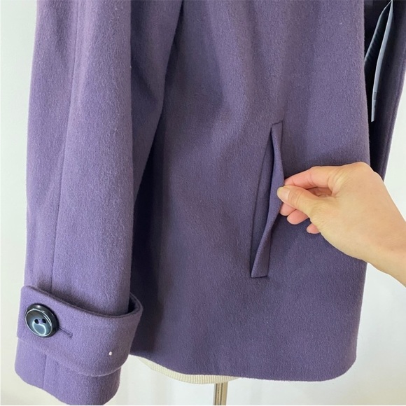 Cinzia Rocca lavender wool cashmere blend swing coat - Picture 6 of 16